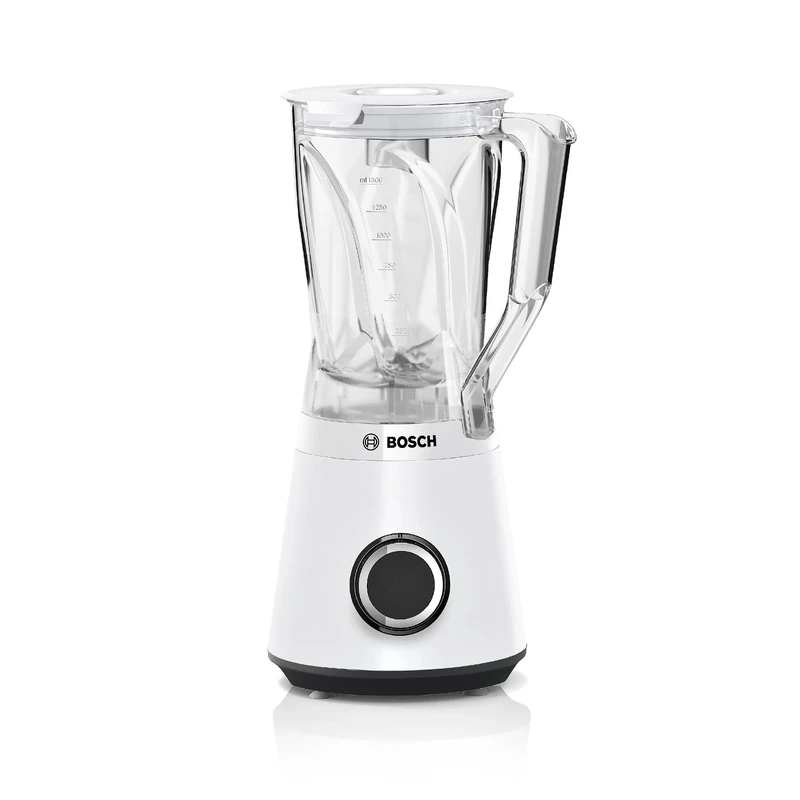 Bosch VitaPower 4 Series MMB6141W Blender with Premium Stainless Steel Blenders, 1.5L Tritan Blender Bowl, Dishwasher Safe Parts, 30,000rpm, 1200W, White
