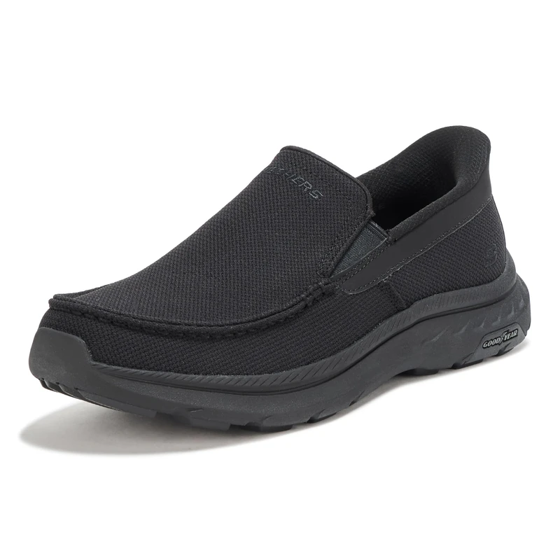 Skechers Men's Pollard-Wilfred Sneaker, Black/Black, 8 UK