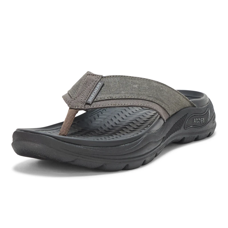 Skechers Men's Arch Fit Motley Sd-Rigel Sandal, bkcc, 8 UK