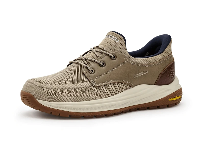 Skechers Men's Meroe-Alden Sneaker, Taupe, 9 UK - Image 1