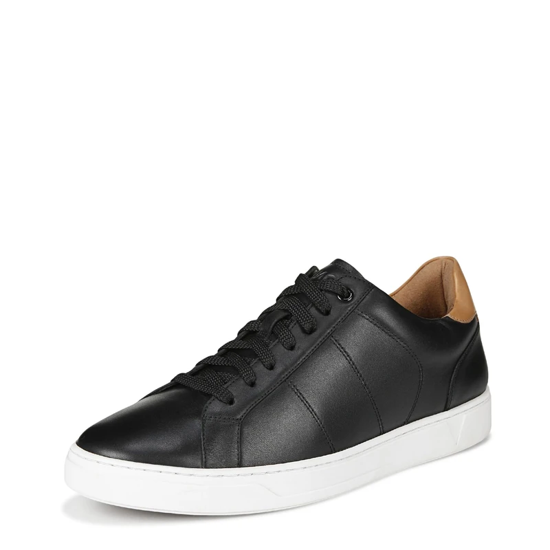 Vionic Men's Lucas II Sneaker, Black Tan Leather, 6.5 UK