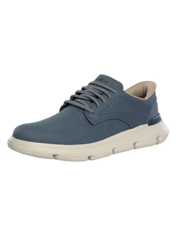 Skechers Slip Ins Garza Clive Mens Blue Vegan Shoe - Size 8 UK - Blue
