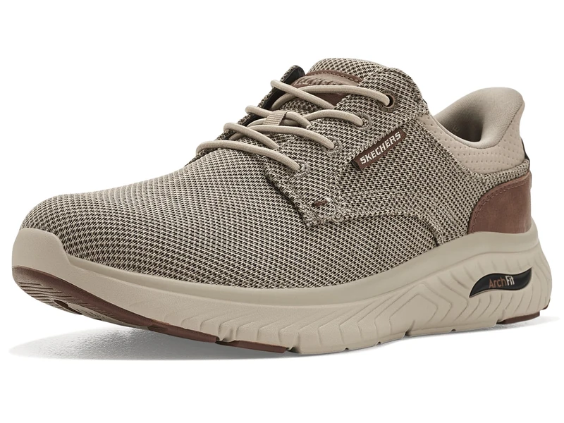 Skechers Mens Arch Fit Crosser - Ruger, Taupe, 10.5 Wide