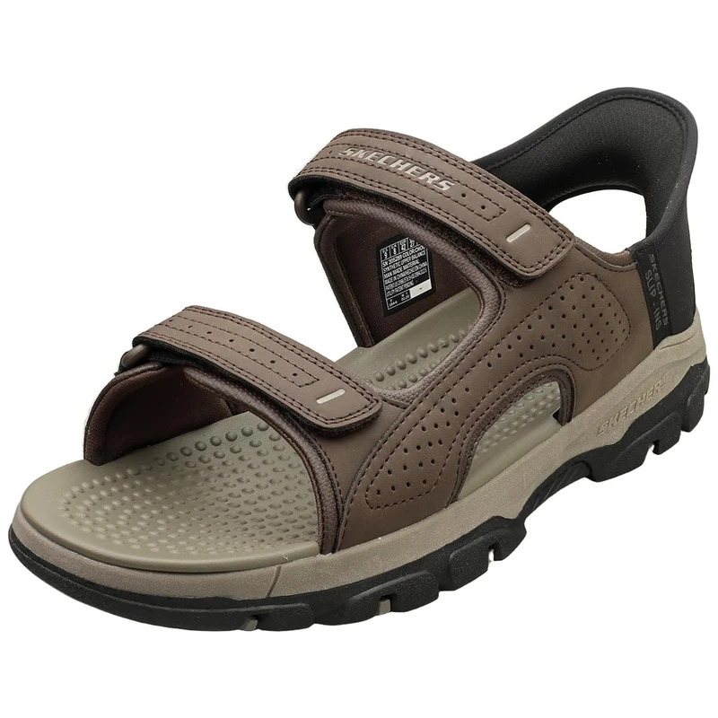 Skechers Men's TRESMEN Reece Sport Sandal, Chocolate, 10 UK