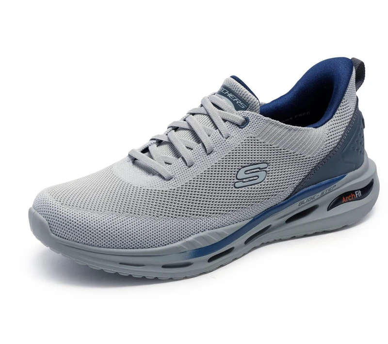 Skechers Men's Arch Fit Orvan Kincade Trainers, Lt Gray Knit / Synthetic, 6.5 UK