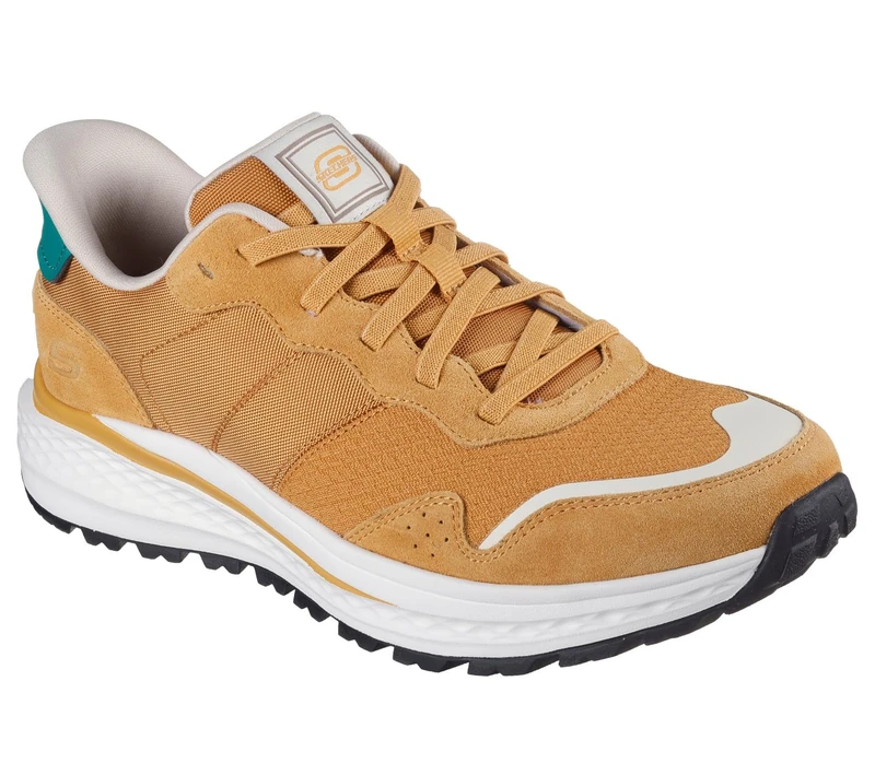Skechers Men's Slade Ultra Mercer Sneaker, Wheat Leather/Mesh, 9.5 UK