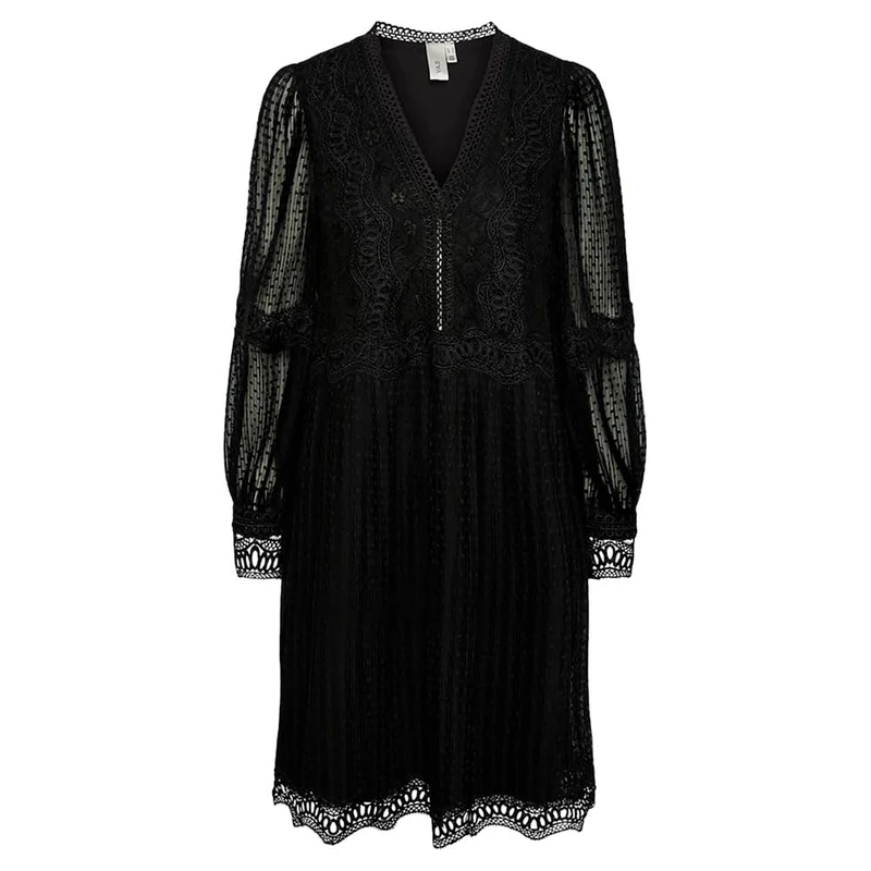 YAS Women's Yassophira Ls Dress S. Noos, Black, S