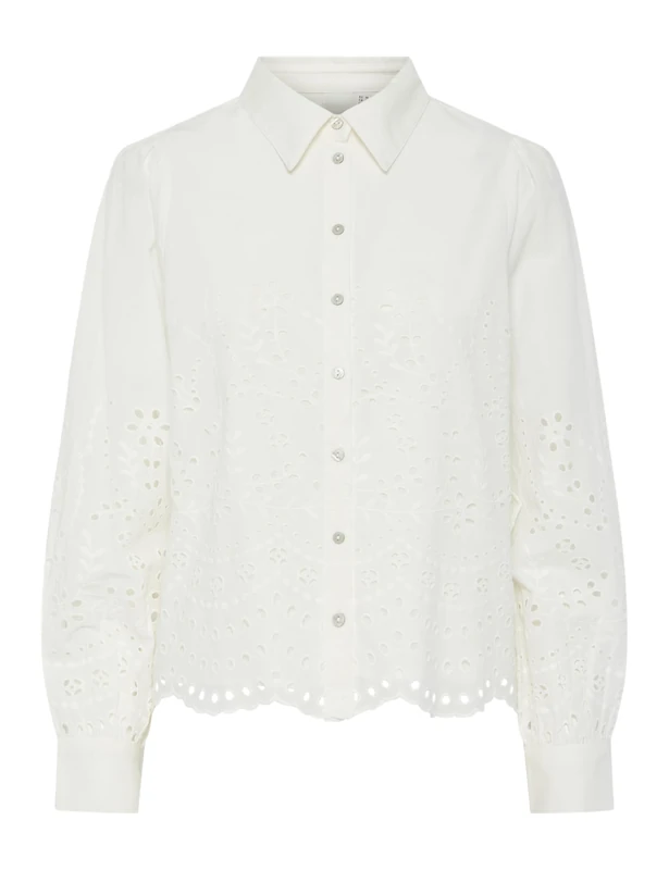 YAS Women's Yasluma Luma LS Shirt S. Noos, Star White, 12