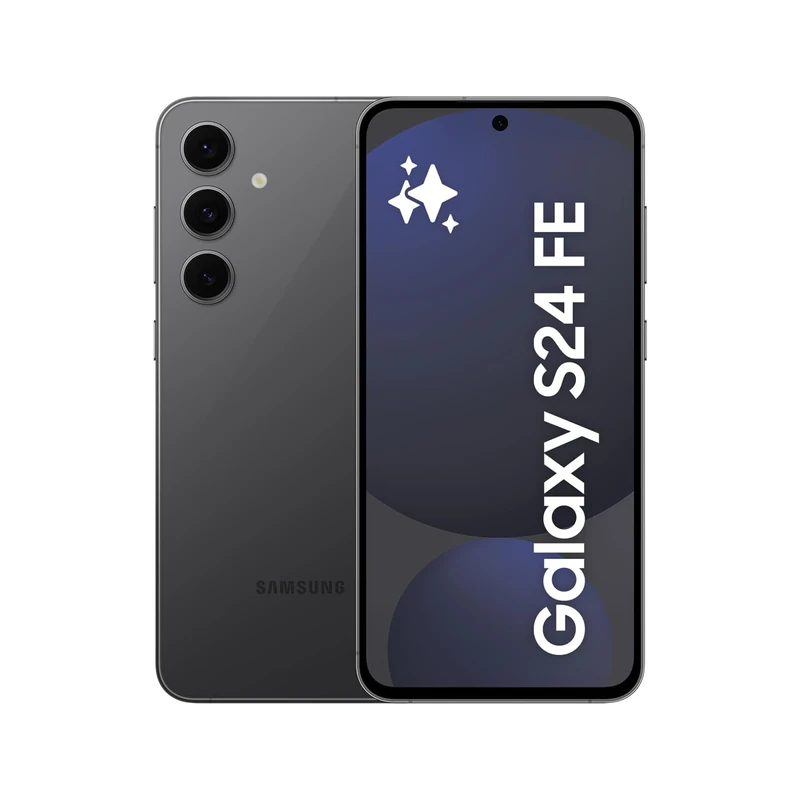 Samsung Galaxy S24 FE, AI Smartphone, Android, 8GB RAM, 128GB Storage, 50MP Camera, Long Battery Life, Unlocked, Graphite, 3 Year Samsung Extended Warranty (UK Version)