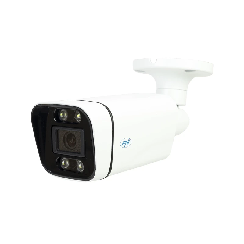 PNI IP5POE video surveillance camera, 5MP, D-WDR, 4.0mm, 6 LEDs, IP66, white