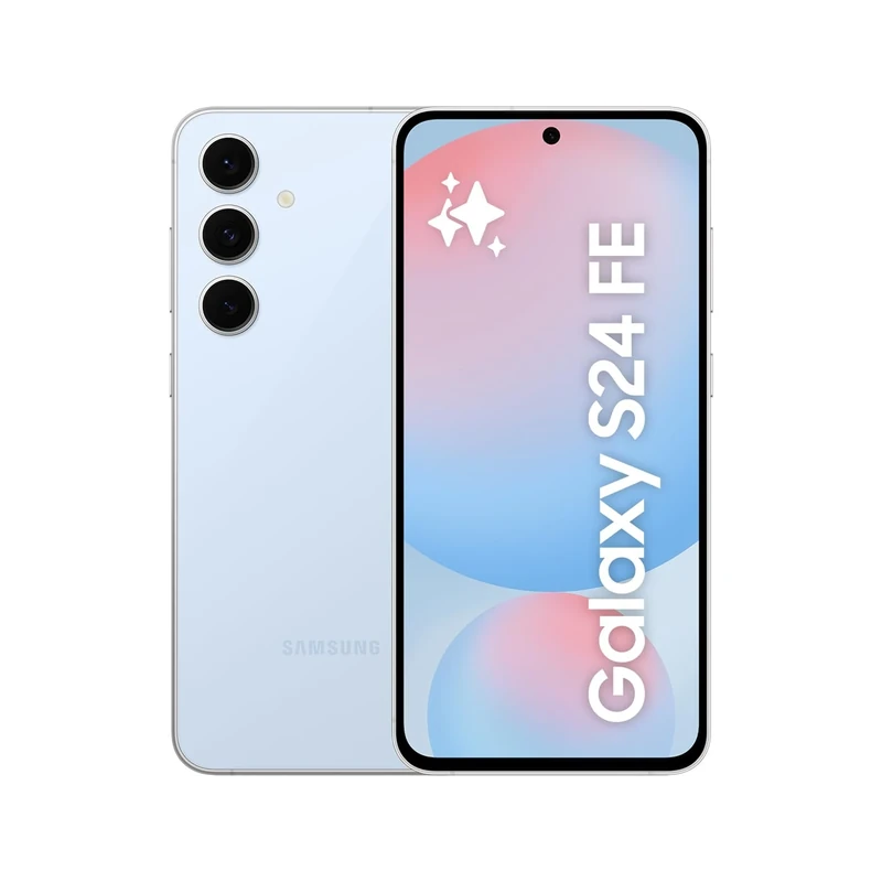 Samsung Galaxy S24 FE, AI Smartphone, Android, 8GB RAM, 256GB Storage, 50MP Camera, Long Battery Life, Unlocked, Blue, 3 Year Samsung Extended Warranty (UK Version)