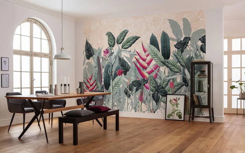 Komar Non-Woven Photo Wallpaper - Soft Jungle - Size 350 x 250 cm - Wallpaper, Wall Decoration, Living Room, Bedroom, Office