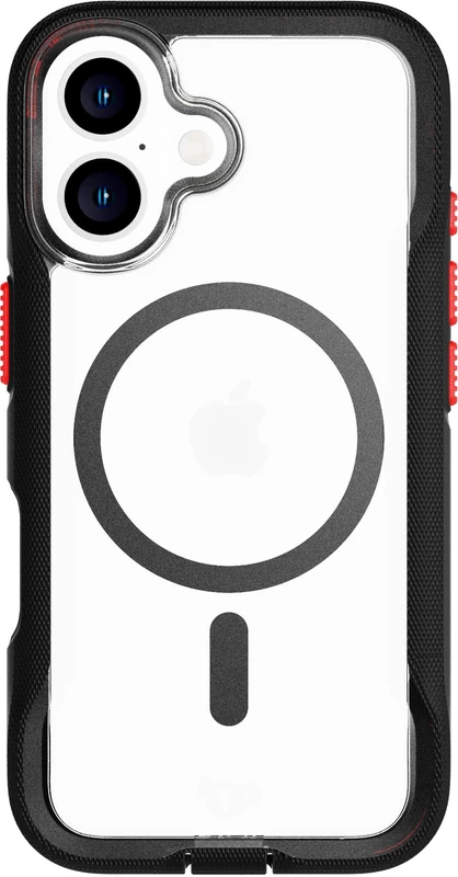 Tech21 EvoPro for iPhone 16 Compatible with MagSafe - Impact Protection Case 21x Military Standard Tested - in Clear/Black