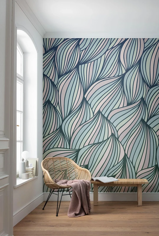 Komar Non-Woven Photo Wallpaper - Gentle Waves - Size 250 x 250 cm - Wallpaper, Wall Decoration, Living Room, Bedroom, Office - Image 1