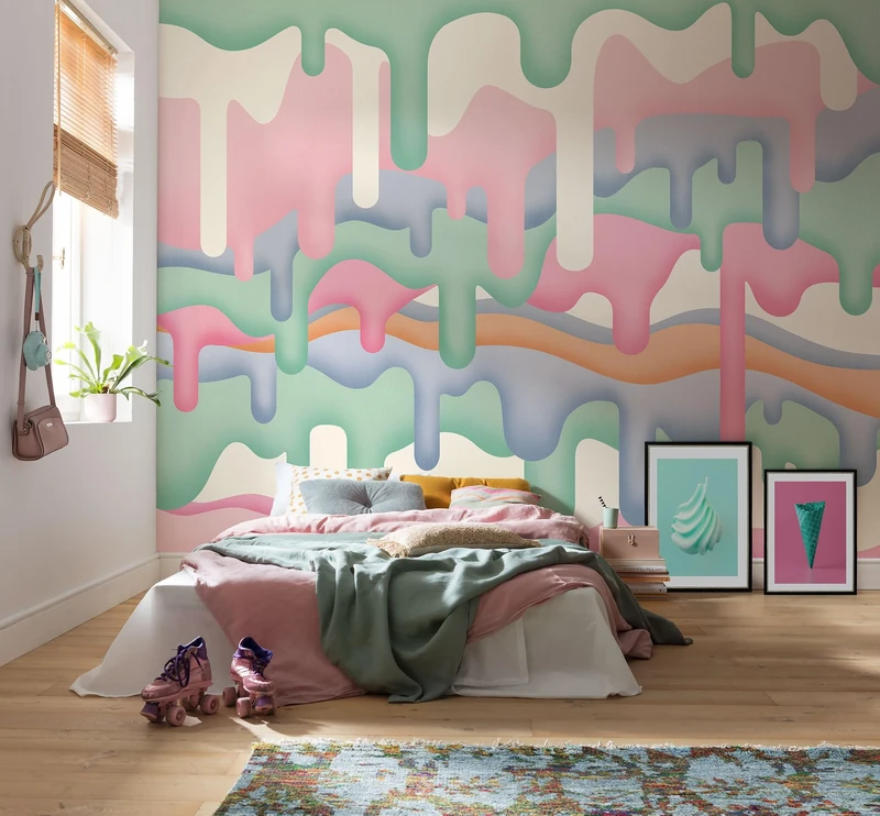 Komar Non-Woven Photo Wallpaper - Melt - Size 300 x 250 cm - Wallpaper, Wall Decoration, Living Room, Bedroom, Office - Image 1