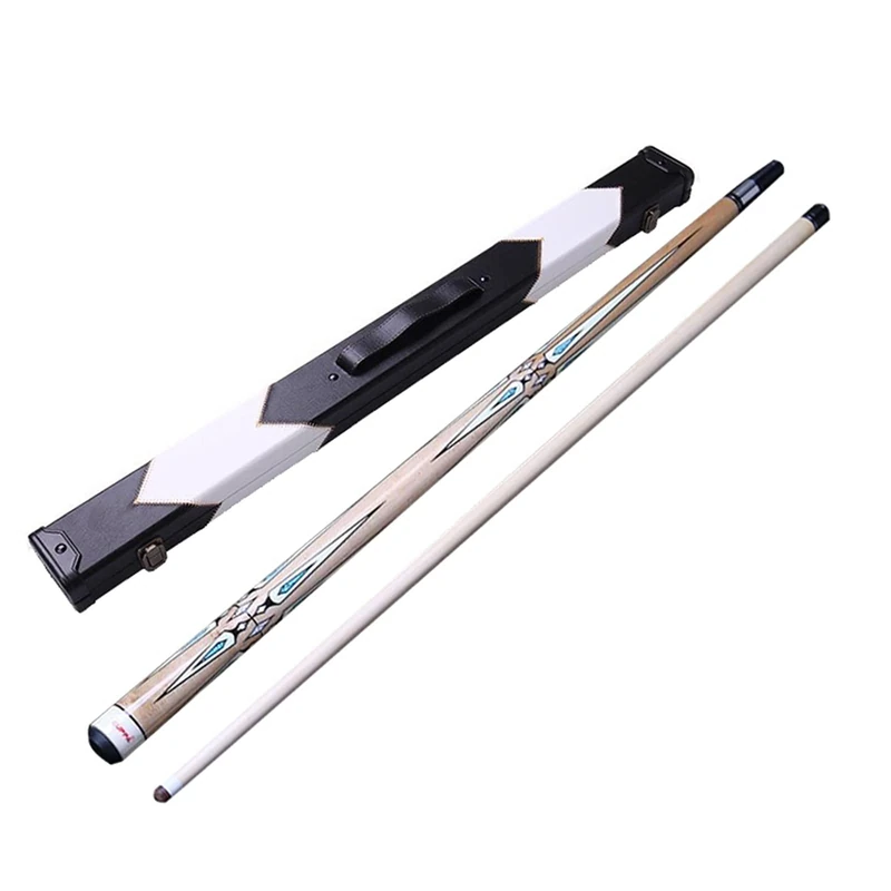 Maple Pool Cue 58 Inch, 1/2 Split Pool Cue Stick 19Oz Adult, Pool Cues Nano Paint Technology Process, Suitable for Nine-Ball, Chinese Black Eight/Pool Cue Stick Boset/Tips12.75Mm