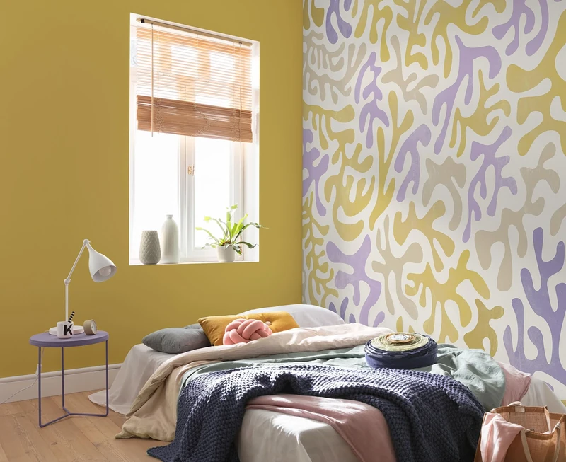 Komar Non-Woven Photo Wallpaper - Sage Flip - Size 350 x 250 cm - Wallpaper, Wall Decoration, Living Room, Bedroom, Office