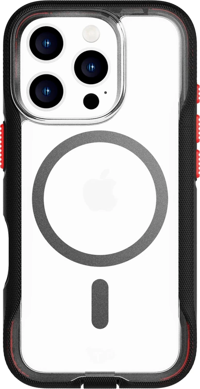 Tech21 EvoPro for iPhone 16 Pro Compatible with MagSafe - Impact Protection Case 21x Military Standard Tested - in Clear/Black
