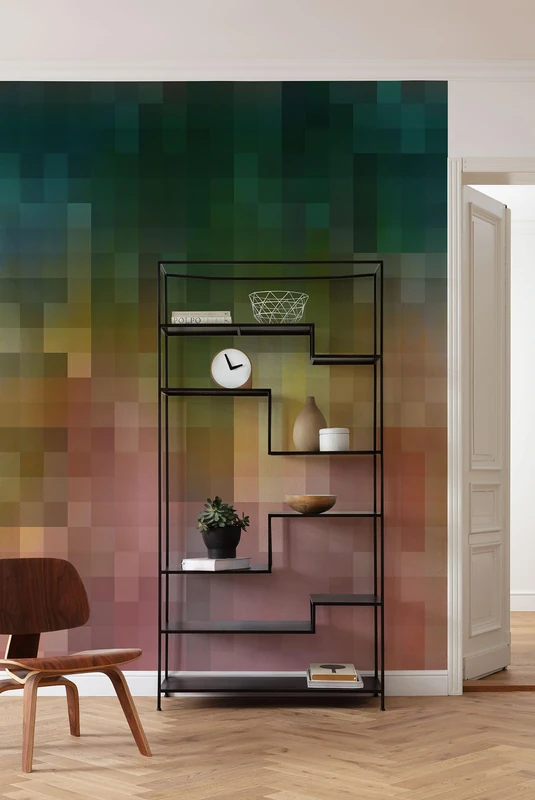 Komar Non-Woven Photo Wallpaper - Paper Pixels - Size 200 x 250 cm - Wallpaper, Wall Decoration, Living Room, Bedroom, Office