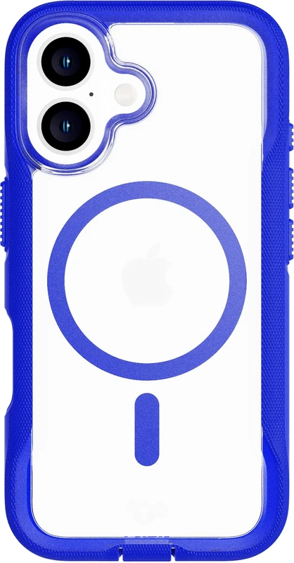 Tech21 EvoPro for iPhone 16 Compatible with MagSafe - Impact Protection Case 21x Military Standard Tested - in Clear/Blue