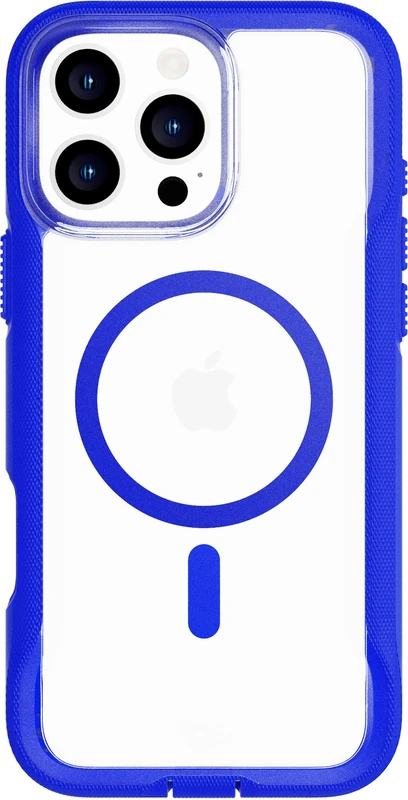 Tech21 EvoPro for iPhone 16 Pro Max Compatible with MagSafe - Impact Protection Case 21x Military Standard Tested - in Clear/Blue