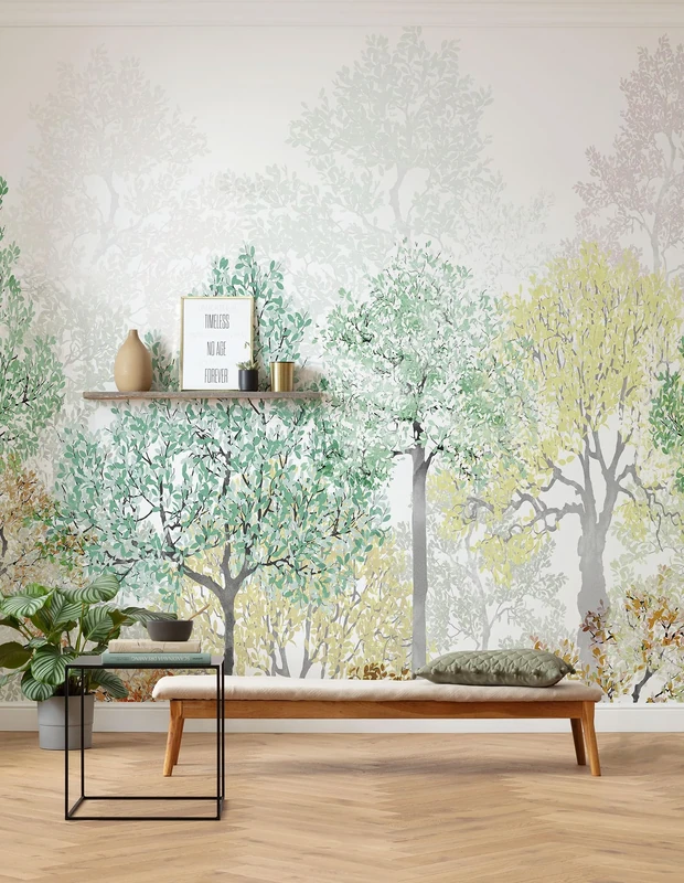 Komar Non-Woven Photo Wallpaper, Bright Rainbow, Size 350 x 250 cm, Wallpaper, Wall Decoration, Living Room, Bedroom, Office
