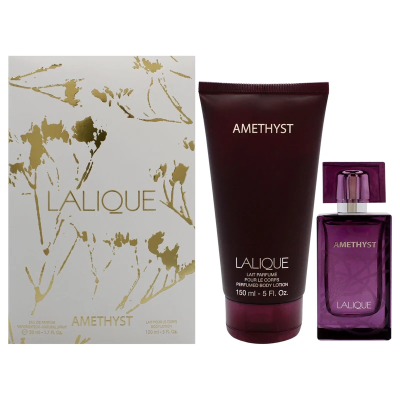 Amethyst Set by Lalique for Women - 2 Pc Gift Set 1.7 oz EDP Spray, 5 oz Body Lotion