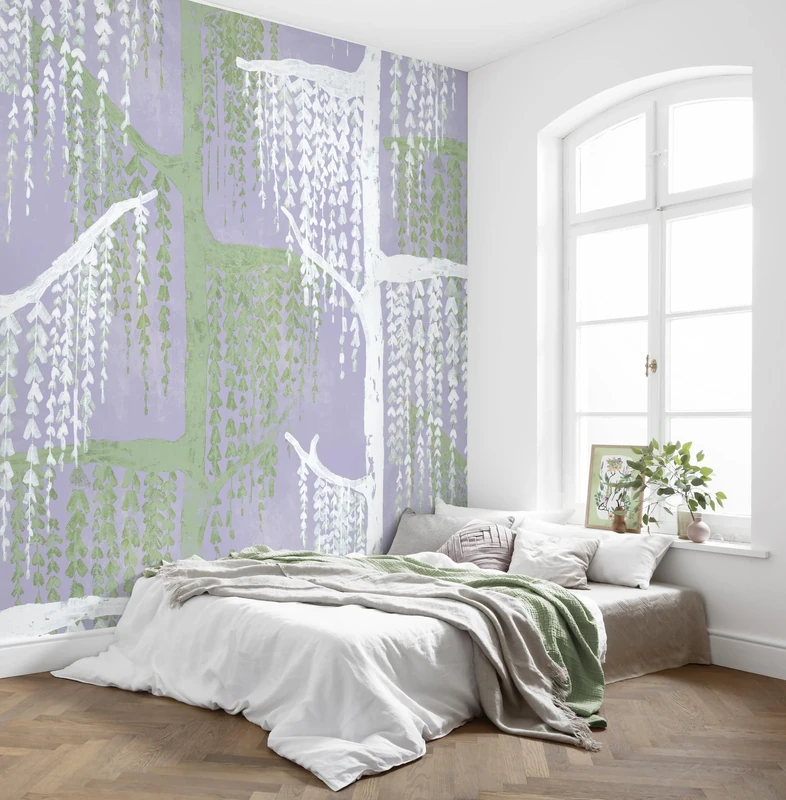 Komar Non-Woven Photo Wallpaper - Crazy Willow - Size 350 x 250 cm - Wallpaper, Wall Decoration, Living Room, Bedroom, Office