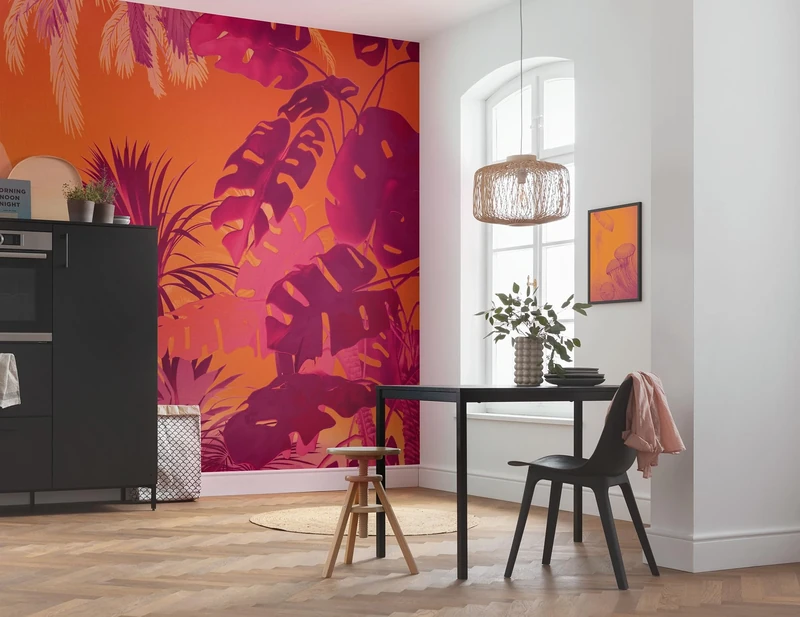 Komar Non-Woven Photo Wallpaper - Funky Jungle - Size 250 x 250 cm - Wallpaper, Wall Decoration, Living Room, Bedroom, Office