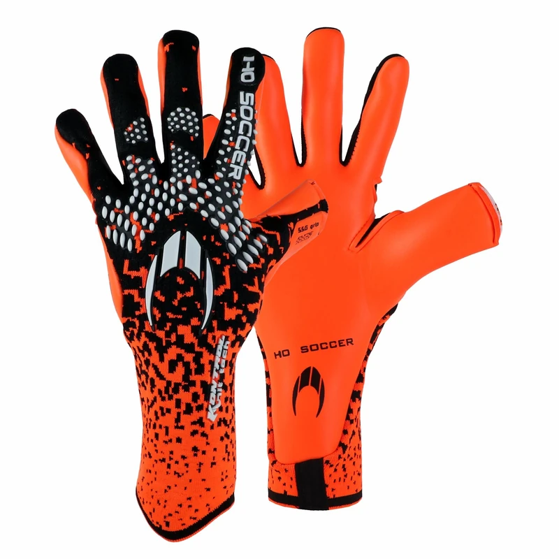 HO Soccer SSG KONTROL Knit Tech Orange Alert Goalkeeper Gloves, Unisex Adult, Orange/Black 9