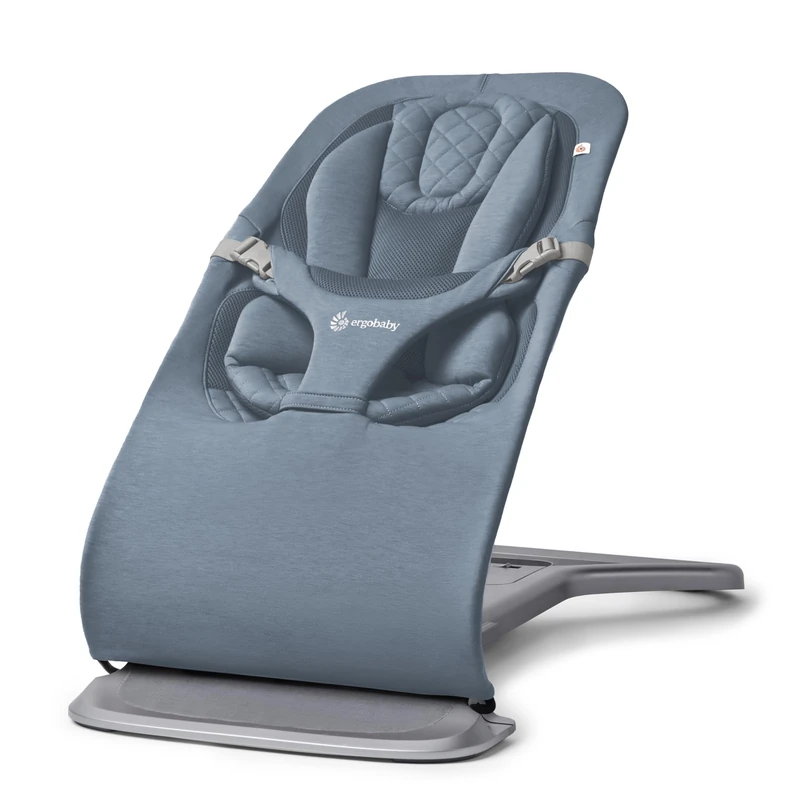 Ergobaby Evolve 3-in-1 Baby Lounger, Ergonomic Baby Lounger for Newborns from Birth to Early Childhood, Swing Seat with Newborn Insert (2.5 kg - 13.2 kg), Oxford Blue