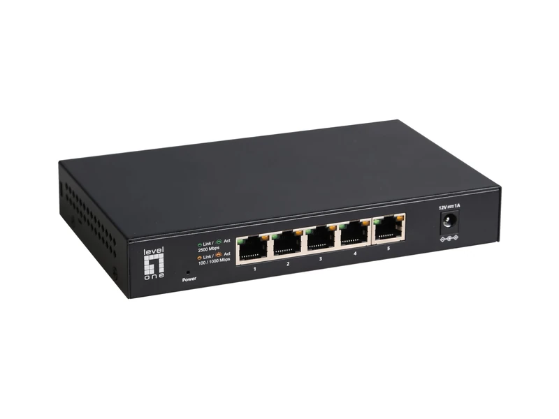 LevelOne GEU-0525 5-Port Unmanaged 2.5-Gigabit Ethernet Switch