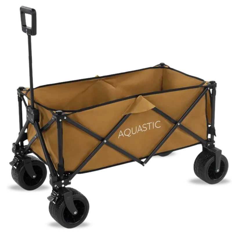 AQUASTIC Handcart, Polyester Polyvinyl Chloride (PVC) Carbon Steel, Brown, 90 x 47 x 55 cm