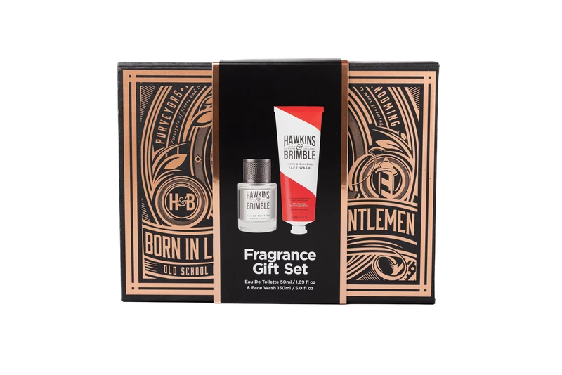 HAWKINS & BRIMBLE FRAGRANCE GIFT SET BOX (FACE WASH, EAU DE TOILETTE) - Image 1