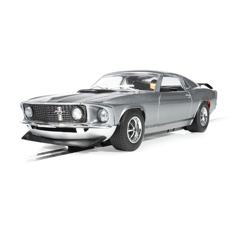 Scalextric Cars - C4497 John Wick Ford Mustang BOSS 429 - Toy Slot Car for use Race Tracks or Set - Small Kids Gift Ideas for Boy/Girl, Accessories, Silver