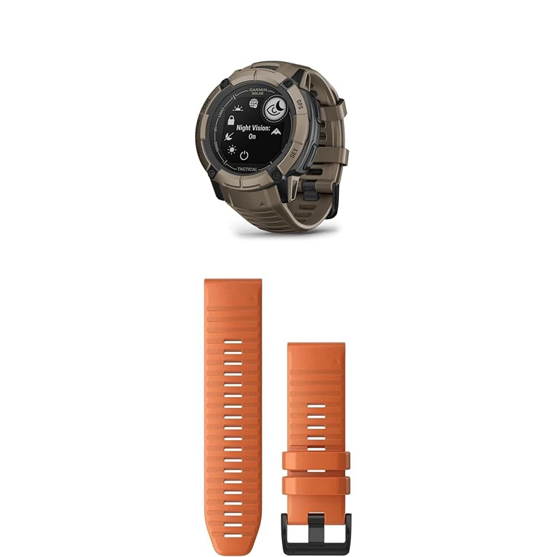Garmin Instinct 2 Solar – GPS Smartwatch with Infinite Battery Life in Smartwatch Mode & QuickFit Band