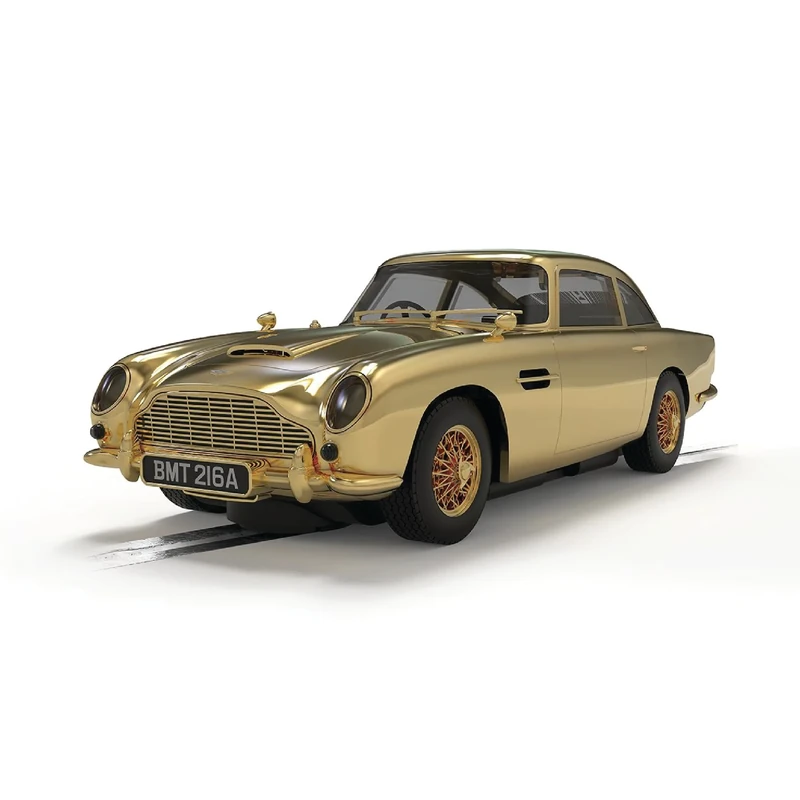Scalextric Cars - C4550A James Bond Aston Martin DB5 - Goldfinger - 60th Anniversary Gold Edition - Toy Slot Car for use with Scalextric Race Tracks or Set - Small Kids Gift Ideas for Boy/Girl
