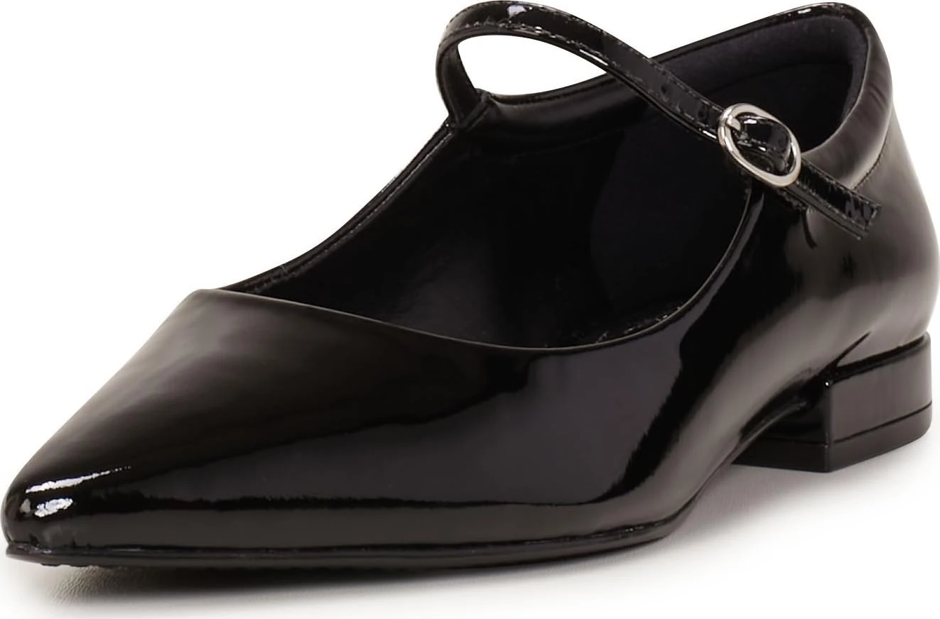 Vince Camuto Women's Eloise Mary Jane Flat, Black, 5