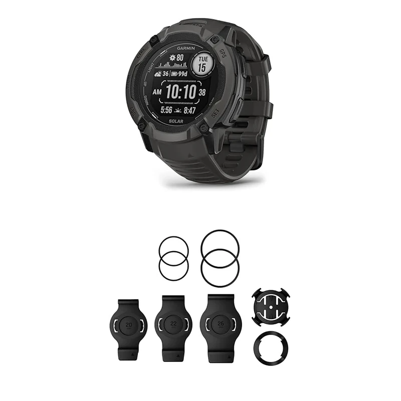 Garmin Instinct 2 Solar Tactical – Rugged GPS Smartwatch with Infinite Battery Life in Smartwatch Mode & QuickFit Band