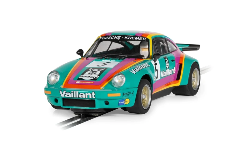 Scalextric Cars - C4439 Porsche 911 3.0 RSR - Vaillant - Toy Slot Car for use Race Tracks or Set - Small Kids Gift Ideas for Boy/Girl, Accessories, Blue