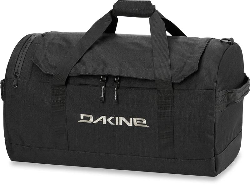 Dakine EQ Duffle 50L Sports Bag Black - Adjustable Shoulder Strap, 2-Way Zip, Side Compartment, Dimensions: 56 x 30 x 30 cm