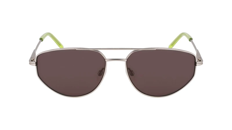 DKNY Women's DK117S Sunglasses, Satin Silver, One Size