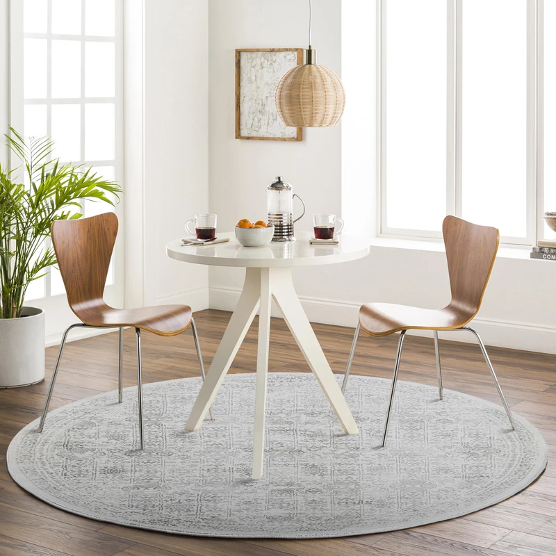 Livabliss Marrakech Vintage Rug - Area Rugs for Living Room 160 cm, Bedroom - Scandi Neutral Rugs, Traditional Patterned Boho Style, Natural Easy Care Pile - Large Rug, Neutral Grey and Cream