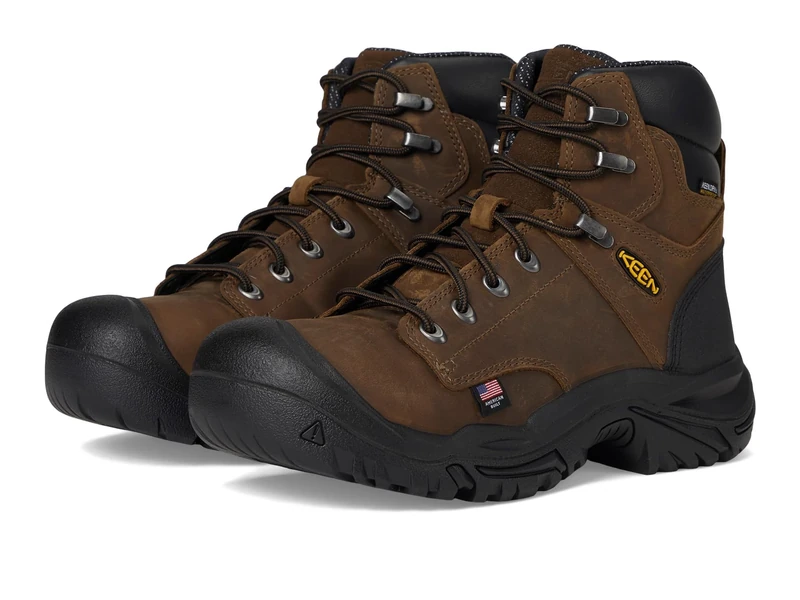 KEEN Utility Men's Mt Vernon II 6" Waterproof Boot (Steel Toe) Work, Dark Earth/Black, 8.5 Wide