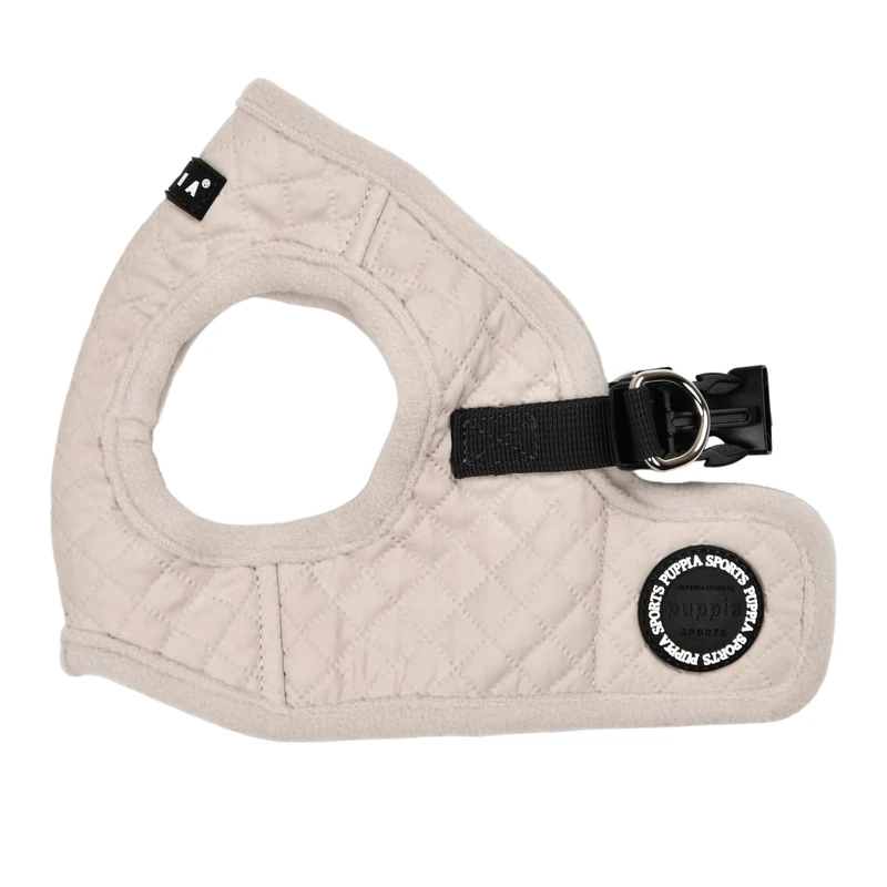 Puppia Irvin Vest Dog Harness Step-in Warm Winter Diamond Pattern for Small and Medium Dog, Cream, Large