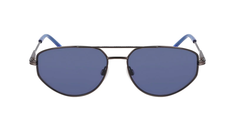 DKNY Women's Sunglasses DK117S - Satin Gunmetal with Solid Blue Lens