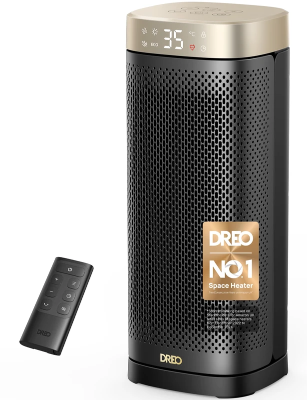 Dreo Space Heaters for Indoor Use, 16 Inch Fast Heating Portable Heaters with Remote, 12H Timer, 70° Oscillation, Overheat Protection, Safety Heat, Large PTC Ceramic Electric for Bedroom Home Office