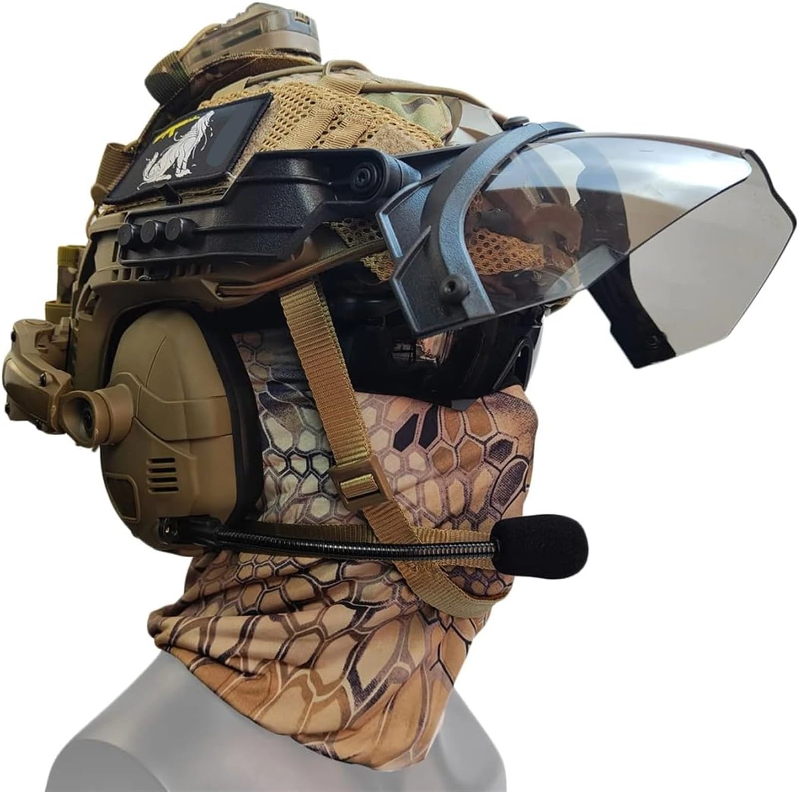 Fast Tactical Airsoft Helmet Set, Lightweight High-Cut Helmet Equipment Accessories, For Paintball, Shooting, Hunting, Bbs(T C)