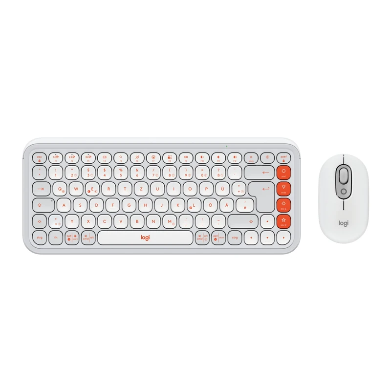 Logitech POP ICON COMBO, Bluetooth keyboard and mouse combo, comfortable typing, programmable keys and buttons, quiet clicks, Easy-Switch up to 3 devices