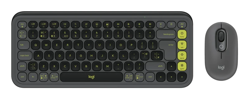 Logitech POP ICON COMBO, Bluetooth keyboard and mouse combo, comfortable typing, programmable keys and buttons, quiet clicks, Easy-Switch up to 3 devices